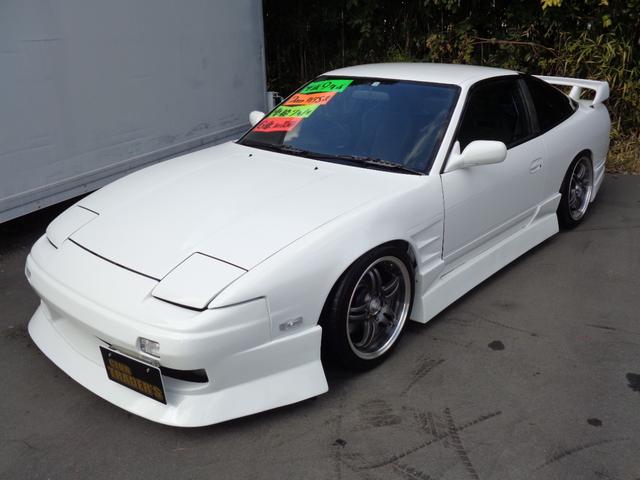 １８０ＳＸ 　ターボＥｇ換装６速ＭＴ換装公認Ｓ１５ダッシュ換装外フルエアロ前置インタークーラー銅３層ラジエター車高調Ｐテン５穴ハブブレンボキャリパー強化クラッチ機械式ＬＳＤロールバーＧＴ－ＲシートＤｅｆｉ４連（16枚目）
