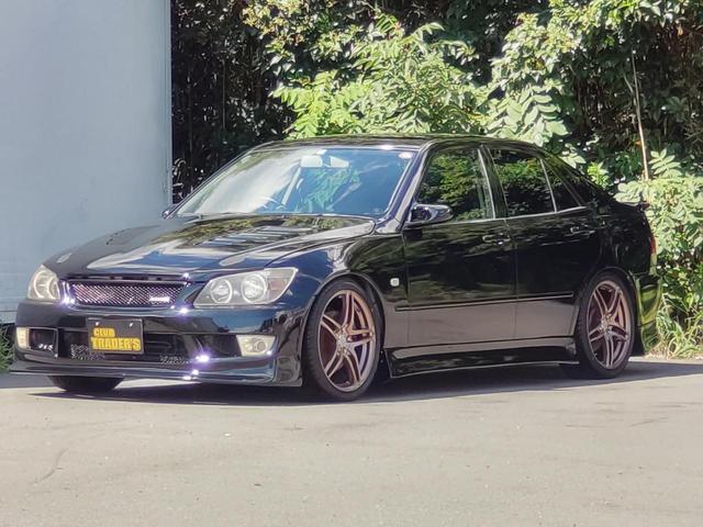 アルテッツァ RS200 Zエディション 色替車202ブラック外フルエアロ外ボンネット外ミラーステンタコ足Fパイプマフラーコーヨーアルミラジエターファイナルコネクション車高調18インチモデル5AWブリッツ水温計&負圧計ケンウッドSDナビETC(10枚目)