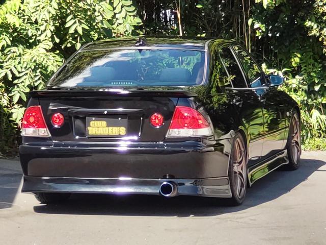 アルテッツァ RS200 Zエディション 色替車202ブラック外フルエアロ外ボンネット外ミラーステンタコ足Fパイプマフラーコーヨーアルミラジエターファイナルコネクション車高調18インチモデル5AWブリッツ水温計&負圧計ケンウッドSDナビETC(14枚目)