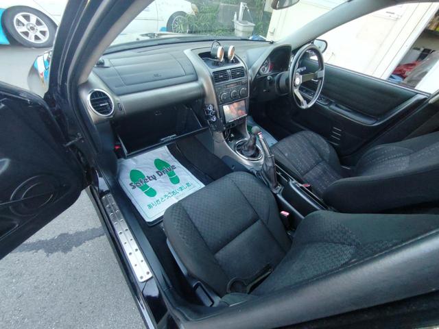 アルテッツァ RS200 Zエディション 色替車202ブラック外フルエアロ外ボンネット外ミラーステンタコ足Fパイプマフラーコーヨーアルミラジエターファイナルコネクション車高調18インチモデル5AWブリッツ水温計&負圧計ケンウッドSDナビETC(28枚目)