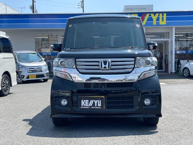 Ｎ－ＢＯＸカスタム Ｇ　ターボＳＳパッケージ／東大和仕入／走行４９０７３ＫＭ／　両側ＰＳＤ／純正ＳＤナビ／ＣＤ、ＤＶＤ再生／１２セグ／ＢＴ／バックカメラ／スマートキー／プッシュスタート／ＡＳＶ／純正１５ＡＷ／ＲスポイラーＨＩＤヘッドライト／フォグ／オートエアコン／オートライト／（2枚目）