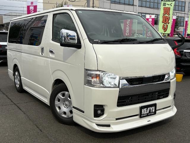 ハイエースバン ロングスーパーＧＬ／東大和仕入／ワンオーナー／Ｆスポイラー　両側パワースライドドア／社外ディスプレイオーディオ／スマートキー／プッシュスタート／アラウンドビューモニター／ドライブレコーダー／保証書有り／取扱説明書／オートエアコン／（3枚目）