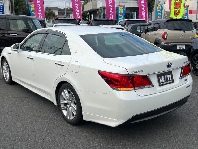 クラウンハイブリッド アスリートＳ／茨城仕入／走行２４３９１ＫＭ／禁煙車／　メーカーＯＰナビ／ドライブレコーダー／スマートキー／プッシュスタート／ＢＴ対応／１２セグ／バックカメラ／電動シート／シートヒーター／ＨＩＤヘッドライト／フォグ／ビルトインＥＴＣ／フル装備（7枚目）