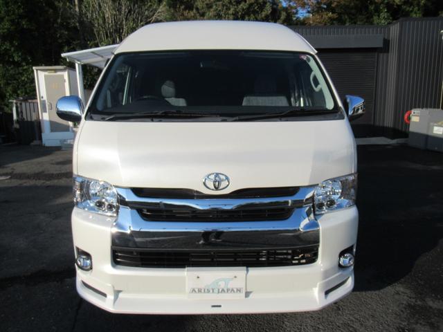 ハイエースワゴン グランドキャビン 4型仕様 LEDヘッドライト REVOシート2脚 車いす移動車 ナビ フルセグTV リアモニター TAW18インチAWキーレス エアロ 9人乗り(9枚目)