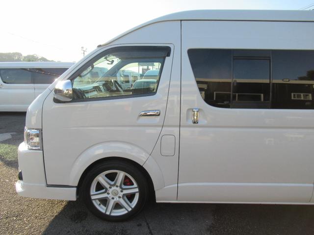 ハイエースワゴン グランドキャビン 4型仕様 LEDヘッドライト REVOシート2脚 車いす移動車 ナビ フルセグTV リアモニター TAW18インチAWキーレス エアロ 9人乗り(51枚目)