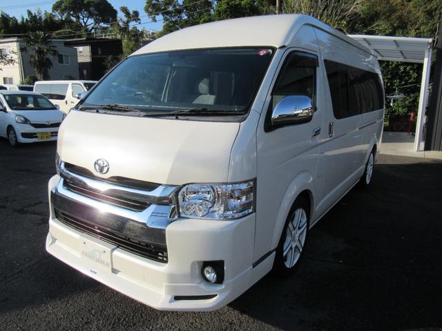 ハイエースワゴン グランドキャビン 4型仕様 LEDヘッドライト REVOシート2脚 車いす移動車 ナビ フルセグTV リアモニター TAW18インチAWキーレス エアロ 9人乗り(53枚目)