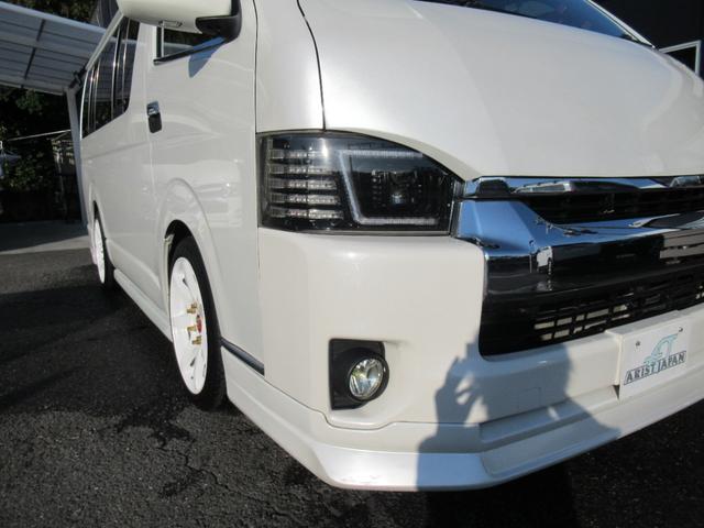 ハイエースワゴン GL 4型仕様 社外LEDヘッドライト 内装架装 横乗り可 ベッドキット ナビ リアモニター サブバッテリー 18インチAW パワスラ 前後ドラレコ(8枚目)