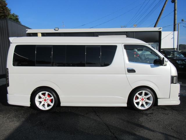 ハイエースワゴン GL 4型仕様 社外LEDヘッドライト 内装架装 横乗り可 ベッドキット ナビ リアモニター サブバッテリー 18インチAW パワスラ 前後ドラレコ(11枚目)