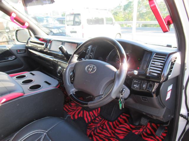 ハイエースワゴン GL 4型仕様 社外LEDヘッドライト 内装架装 横乗り可 ベッドキット ナビ リアモニター サブバッテリー 18インチAW パワスラ 前後ドラレコ(20枚目)