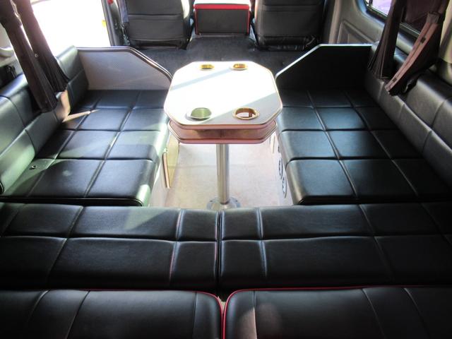 ハイエースワゴン GL 4型仕様 社外LEDヘッドライト 内装架装 横乗り可 ベッドキット ナビ リアモニター サブバッテリー 18インチAW パワスラ 前後ドラレコ(36枚目)