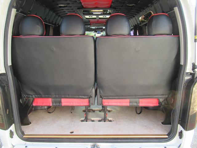 ハイエースワゴン GL 4型仕様 社外LEDヘッドライト 内装架装 横乗り可 ベッドキット ナビ リアモニター サブバッテリー 18インチAW パワスラ 前後ドラレコ(38枚目)