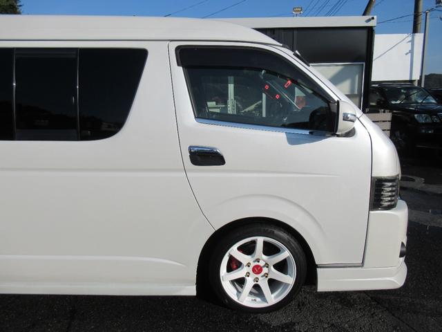 ハイエースワゴン GL 4型仕様 社外LEDヘッドライト 内装架装 横乗り可 ベッドキット ナビ リアモニター サブバッテリー 18インチAW パワスラ 前後ドラレコ(43枚目)