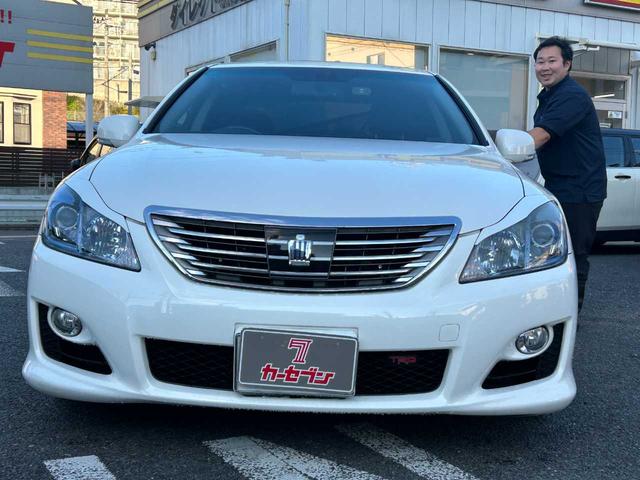 クラウンハイブリッド ベースグレード　ムーンルーフ　マークＸ　Ｇ’ｓ調カスタム車両　レーダークルコン　ダークブラウン革シート　純正ＨＤＤナビ　バックカメラ　パワーシート　純正１９インチＡＷ　シートヒーター　純正ステアリング有（36枚目）