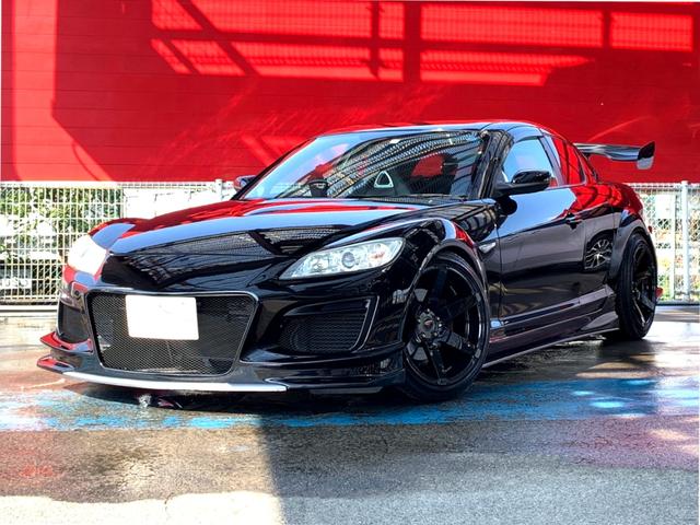 マツダ ｒｘ ８タイプｅ ｒｅ雨宮フルエアロ ｓｈｏｇｕｎ１８ａｗ ｔｅｉｎ車 高調 ナビ ｔｖ ｅｔｃ ｂｌｕｅｔｏｏｔｈ 黒革 電動シート シートヒーターの中古車 車体価格212万円 09 平成21 年式 走行3 8万キロ 車体色ブラック 神奈川県厚木市戸田６１２