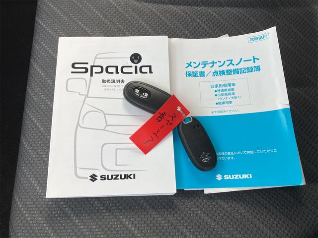 スペーシア 　ＥＴＣ　両側スライドドア　ナビ　スマートキー　アイドリングストップ　電動格納ミラー　ベンチシート　ＣＶＴ　エアコン　パワーウィンドウ　記録簿（11枚目）