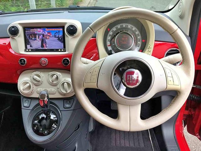 ５００Ｃ １．２　ポップ　ベージュ幌電動キャンバスＴＯＰ　ナビ　ＴＶ　バックカメラ　ＥＴＣ　走行２９．５００ｋｍ　整備済　保証付　ダッシュ割れ無し（15枚目）