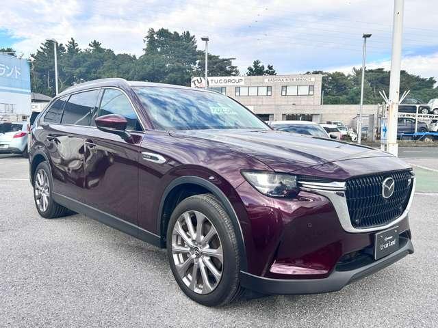 CX-80 3.3 XD Lパッケージ ディーゼルターボ 4WD ナビ 360°ビューモニター 本革シート アルミホイール パノラマサンルーフ フルセグTV 電動リアゲート レザーシート 全周囲カメラ パワーシート アイドリングストップ 4WD シートヒーター(3枚目)