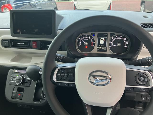 ムーヴキャンバス ストライプスGターボ 保証 新車保証・まごころ保証 1年間・走行距離無制限付き アイドリングストップ 電動格納ドアミラー 両側パワースライドドア キーフリーシステム(14枚目)