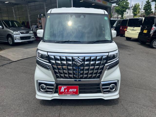 スペーシアカスタム 　走行距離１７０００キロ台　４ＷＤ　衝突軽減ブレーキ　パドルシフト　デジタルインナーミラードラレコ　純正ナビ・全周囲モニター・バックカメラ・ＥＴＣ２．０　ハーフレザーシート　ＬＥＤライト　クルコン付（5枚目）