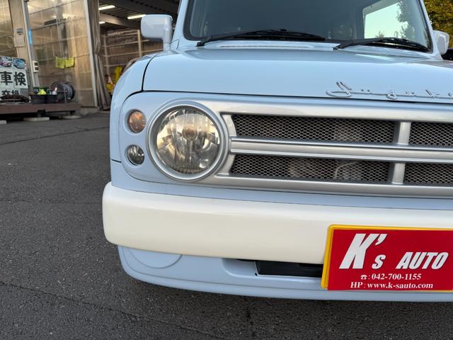 アルトラパン Ｘ２　走行距離４００００キロ台　レトログリル　ツートンルーフ　ケンウッドナビ・ＴＶ　バックカメラ　キーレス　シートカバー　修復歴なし（8枚目）