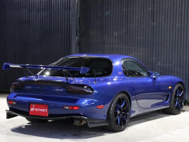 RX-7 タイプR バサーストR 6型 TEIN車高調 MAZDASPEEDリアウィング カーボンボンネット ウエッツスポーツ18アルミ RE雨宮スリークヘットライト 圧縮測定済(2枚目)