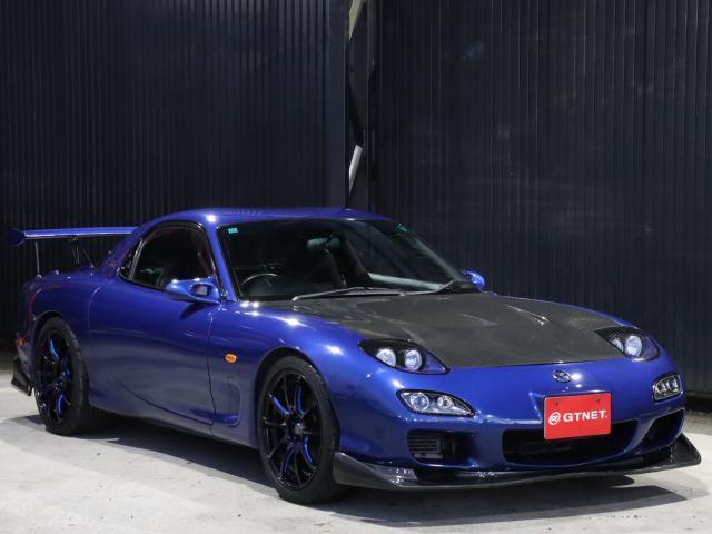 RX-7 タイプR バサーストR 6型 TEIN車高調 MAZDASPEEDリアウィング カーボンボンネット ウエッツスポーツ18アルミ RE雨宮スリークヘットライト 圧縮測定済(5枚目)