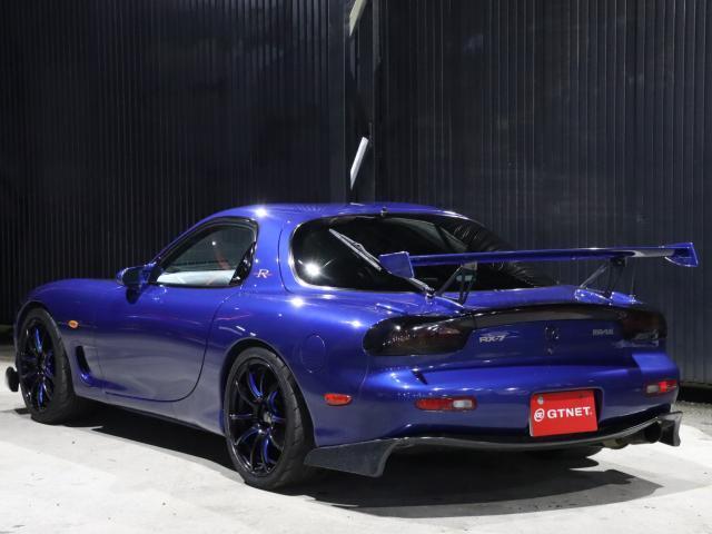 RX-7 タイプR バサーストR 6型 TEIN車高調 MAZDASPEEDリアウィング カーボンボンネット ウエッツスポーツ18アルミ RE雨宮スリークヘットライト 圧縮測定済(6枚目)