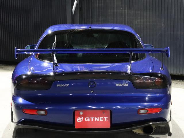 RX-7 タイプR バサーストR 6型 TEIN車高調 MAZDASPEEDリアウィング カーボンボンネット ウエッツスポーツ18アルミ RE雨宮スリークヘットライト 圧縮測定済(8枚目)