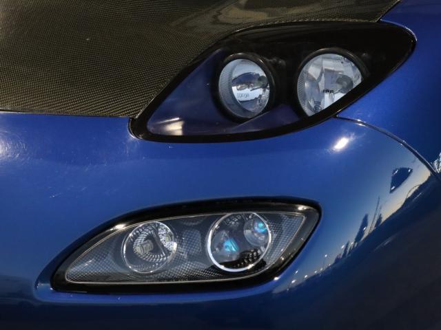 RX-7 タイプR バサーストR 6型 TEIN車高調 MAZDASPEEDリアウィング カーボンボンネット ウエッツスポーツ18アルミ RE雨宮スリークヘットライト 圧縮測定済(17枚目)