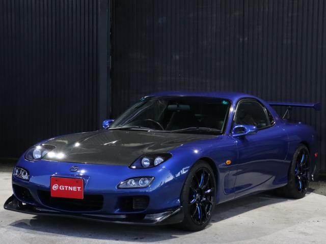 RX-7 タイプR バサーストR 6型 TEIN車高調 MAZDASPEEDリアウィング カーボンボンネット ウエッツスポーツ18アルミ RE雨宮スリークヘットライト 圧縮測定済(20枚目)