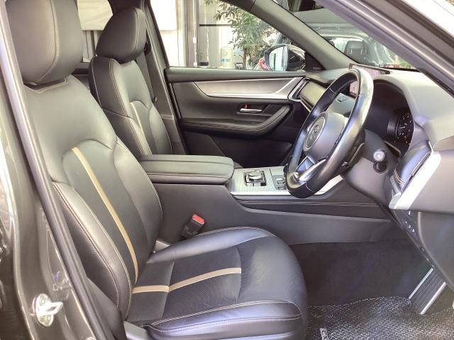 ＣＸ－６０ ３．３　ＸＤ　ＨＹＢＲＩＤ　Ｅｘｃｌｕｓｉｖｅ　Ｓｐｏｒｔｓ　Ｄｒｉｖｅｒ　Ｐｅｒｓｏｎａｌｉｚａｔｉｏｎ　Ｓｙｓｔｅｍ　Ｐａｃｋａｇｅ　レーンアシスト　ワンオーナ　ＭＲＣＣ　ドラレコ　エアシート　本革シート　スマートキー　横滑り防止装置　Ｂｌｕｅｔｏｏｔｈ（7枚目）