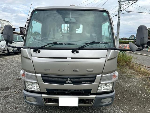 キャンター 3段クレーン付平ボディ 古河ユニックURU263N 2.63t ラジコン フックイン 積載3000kg(2枚目)