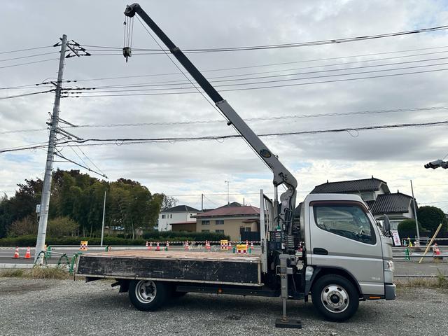 キャンター 3段クレーン付平ボディ 古河ユニックURU263N 2.63t ラジコン フックイン 積載3000kg(18枚目)