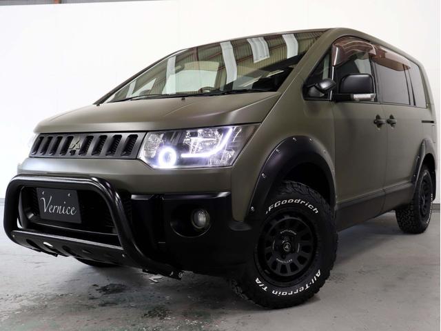 デリカD:5 G プレミアム 4WD 両側電動ドア&バックドア HDナビ FSRカメラ ETC スマートキー 新品社外AW 新品BFGタイヤ 新品ブルバー新品オバフェン新品リアラダー ファイバーLEDカスタムライト テールブラック(3枚目)