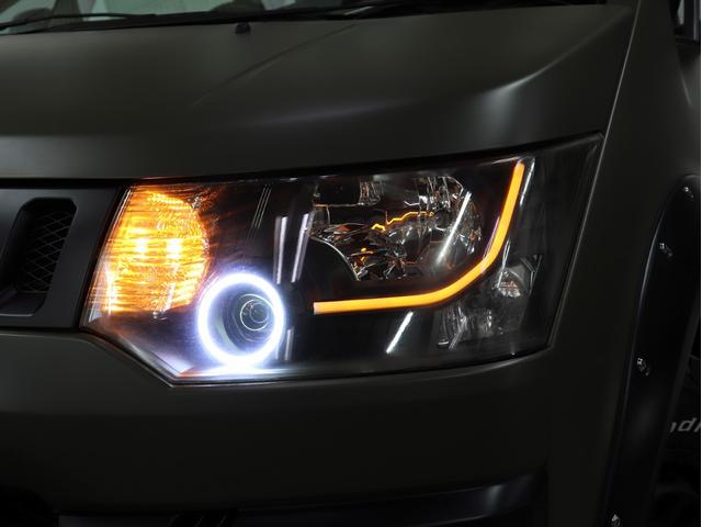 デリカD:5 G プレミアム 4WD 両側電動ドア&バックドア HDナビ FSRカメラ ETC スマートキー 新品社外AW 新品BFGタイヤ 新品ブルバー新品オバフェン新品リアラダー ファイバーLEDカスタムライト テールブラック(12枚目)