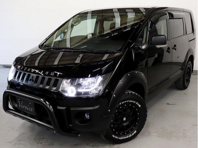 デリカＤ：５ Ｃ２　Ｇ　ナビパッケージ　電動スライドドア　スマートキー　新品社外ＡＷ　新品ＢＦグッドリッチＡＴタイヤ　新品フロントブルバー　新品オーバーフェンダー　新品リアラダー　ファイバーＬＥＤイカリング付カスタムヘッドライト（2枚目）