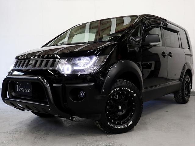 デリカＤ：５ Ｃ２　Ｇ　ナビパッケージ　電動スライドドア　スマートキー　新品社外ＡＷ　新品ＢＦグッドリッチＡＴタイヤ　新品フロントブルバー　新品オーバーフェンダー　新品リアラダー　ファイバーＬＥＤイカリング付カスタムヘッドライト（3枚目）