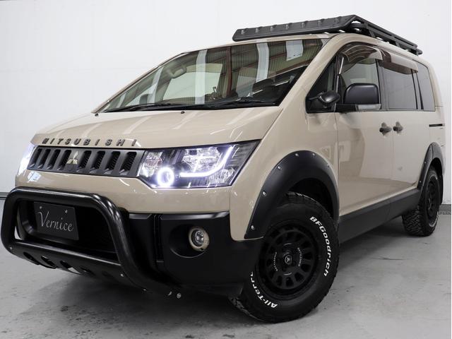 デリカＤ：５ Ｍ　電動スライドドア　社外ナビＴＶ　新品社外ＡＷ　新品ＢＦＧタイヤ　新品バスターズルーフラック　新品ブルバー　新品オーバーフェンダー　新品リアラダー　ファイバーＬＥＤイカリング付カスタムヘッドライト（3枚目）