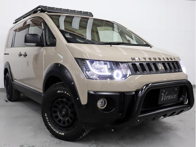 デリカＤ：５ Ｍ　電動スライドドア　社外ナビＴＶ　新品社外ＡＷ　新品ＢＦＧタイヤ　新品バスターズルーフラック　新品ブルバー　新品オーバーフェンダー　新品リアラダー　ファイバーＬＥＤイカリング付カスタムヘッドライト（5枚目）