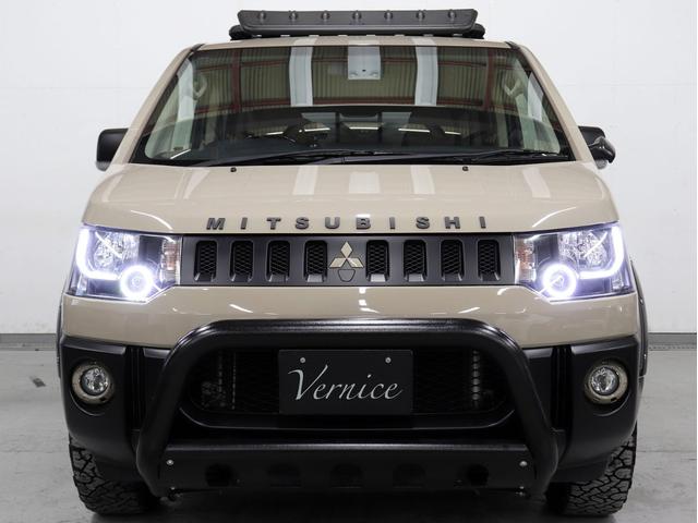 デリカＤ：５ Ｍ　電動スライドドア　社外ナビＴＶ　新品社外ＡＷ　新品ＢＦＧタイヤ　新品バスターズルーフラック　新品ブルバー　新品オーバーフェンダー　新品リアラダー　ファイバーＬＥＤイカリング付カスタムヘッドライト（6枚目）