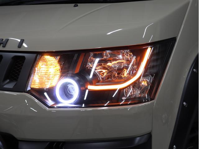 デリカＤ：５ Ｍ　電動スライドドア　社外ナビＴＶ　新品社外ＡＷ　新品ＢＦＧタイヤ　新品バスターズルーフラック　新品ブルバー　新品オーバーフェンダー　新品リアラダー　ファイバーＬＥＤイカリング付カスタムヘッドライト（12枚目）