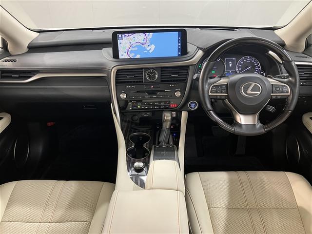 RX RX450h バージョンL 34742キロ 衝突被害軽減ブレーキ ワイドナビ 全周囲&バックモニター リアエンターテイメントシステム 追従型クルコン フルエアロ 大型ムーンルーフ 白革エアシート&ヒーター ドラレコ ETC2.0(5枚目)