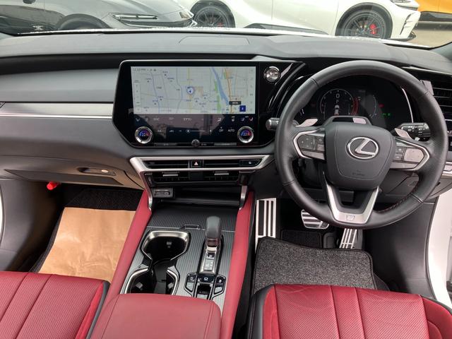 RX RX350 Fスポーツ 20000キロ 法人ワンオーナー 衝突被害軽減ブレーキ 内装レッド革エアシート&ヒーター ムーンルーフ 純正Mナビ 全周囲&バックモニター ドラレコ内蔵DA デジタルミラー 追従クルコン ETC2.0(6枚目)