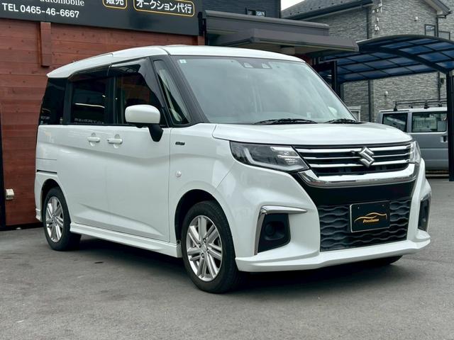 ソリオ ハイブリッドＭＸ　純正９インチナビ　全方位モニター　ＬＥＤヘッドライト　セーフティサポート　フルセグＴＶ　電動スライドドア　純正１５インチＡＷ　ＥＴＣ　ドラレコ　シートヒーター　Ｂｌｕｅｔｏｏｔｈ（3枚目）