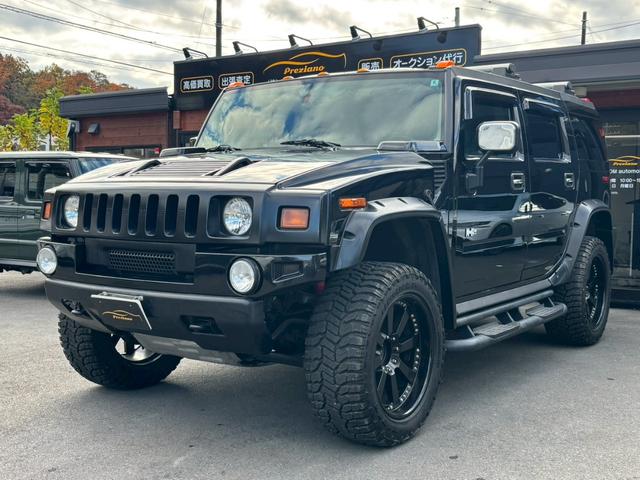 ハマーH2 タイプG 三井物産新車並行車 レザーシート サンルーフ BOSEサウンド バックモニター TV ETC ヒッチメンバー ランチョショックアブソーバー 社外マフラー 社外22インチアルミホイール 保証書 スペア(3枚目)