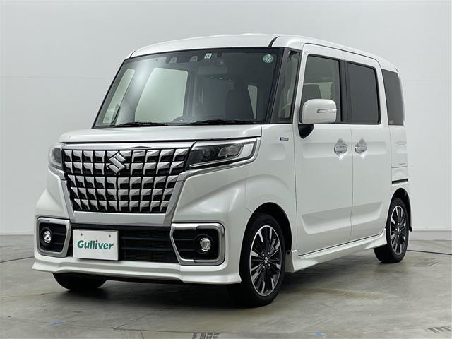 スペーシアカスタム ハイブリッドXSターボ 純正8インチナビ 両側パワスラ コーナーセンサー HUD ETC オートライト フォグランプ 前後ドラレコ ハーフレザーシート シートヒーター パドルシフト 追従クルコン LEDライト ステリモ(19枚目)