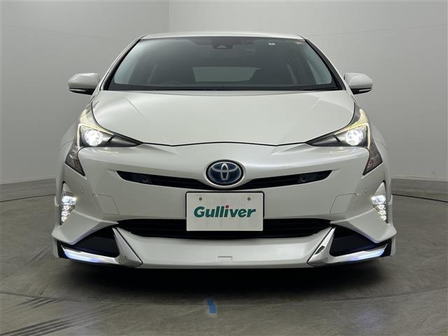 プリウス A 社外エアロ 純正ナビ バックカメラ アドバンスドパーク ヘッドアップディスプレイ トヨタセーフティーセンス ETC ドライブレコーダー 革巻きステアリング LEDヘッドライト フォグライト BSM(17枚目)