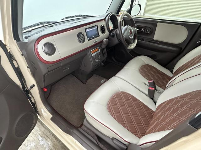 アルトラパン X ナビ スマートキー プッシュスタート フルセグTV Bluetooth CD DVD ビルトインETC HIDヘッドライト オートライト アイドリングストップ ショコラ専用シート 純正フロアマット(52枚目)