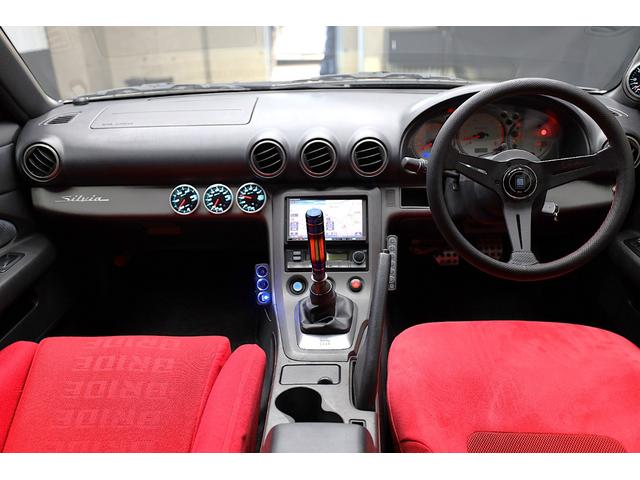 シルビア スペックR VERTEXlANGフルエアロ TEIN車高調 HKSマフラー ルーフエンドスポイラー トランクスポイラー カーボンボンネットGPスポーツワイドフェンダー ガナドールミラー BRIDEシート2脚(3枚目)