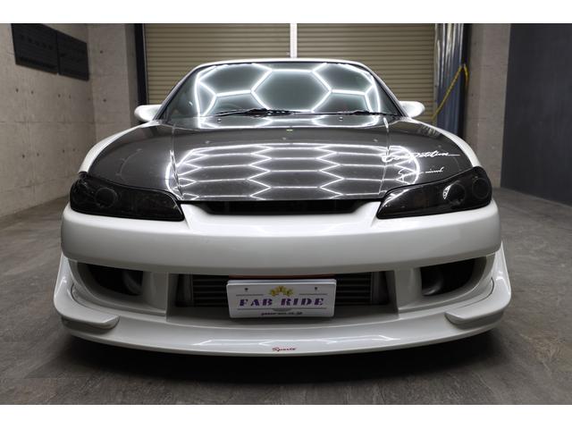 シルビア スペックR VERTEXlANGフルエアロ TEIN車高調 HKSマフラー ルーフエンドスポイラー トランクスポイラー カーボンボンネットGPスポーツワイドフェンダー ガナドールミラー BRIDEシート2脚(7枚目)